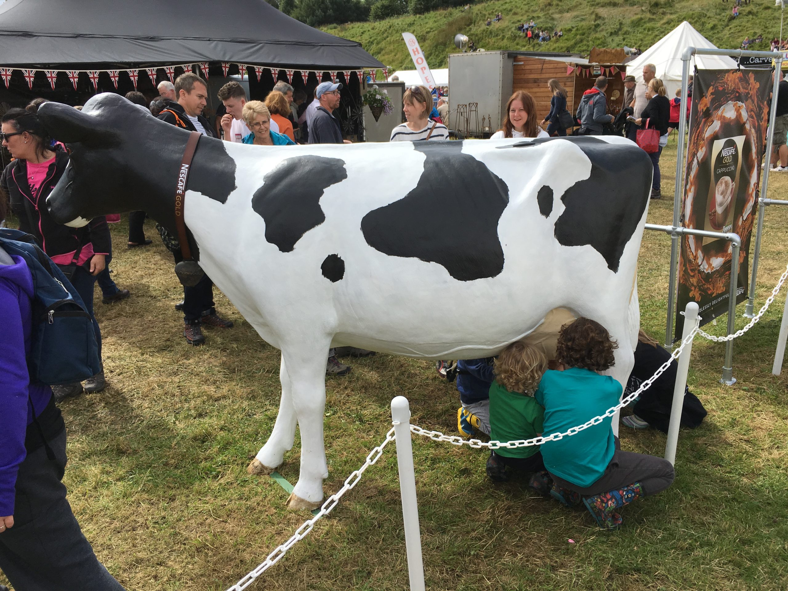 Model Milking Cow at Dalston Show 