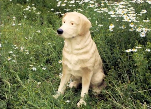 Life Size Labrador Dog Sitting Model