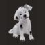 Dalmation Puppy Dog Sitting Model