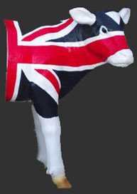 Union Jack Calf Cabinet Bookends